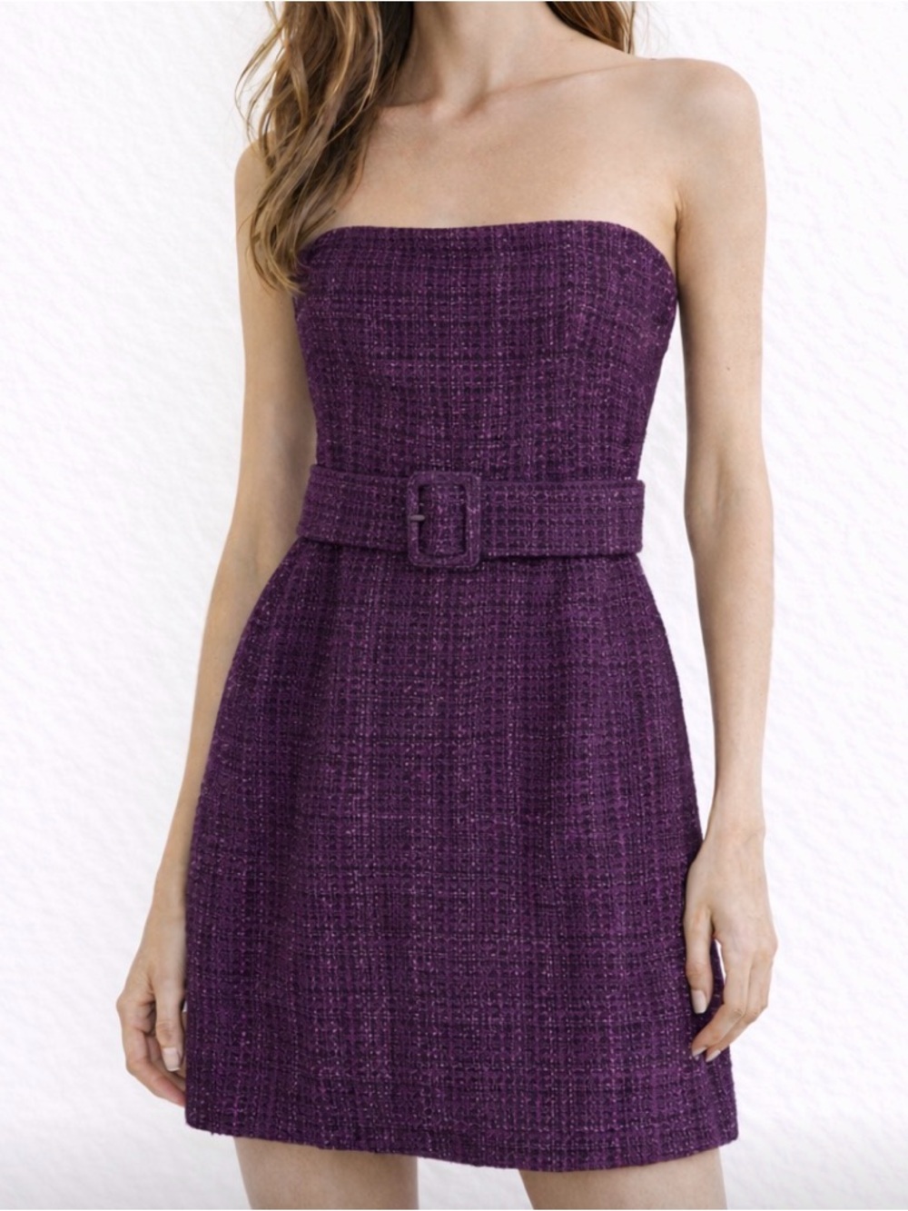 Amanda Uprichard Purple Tweed Dress S